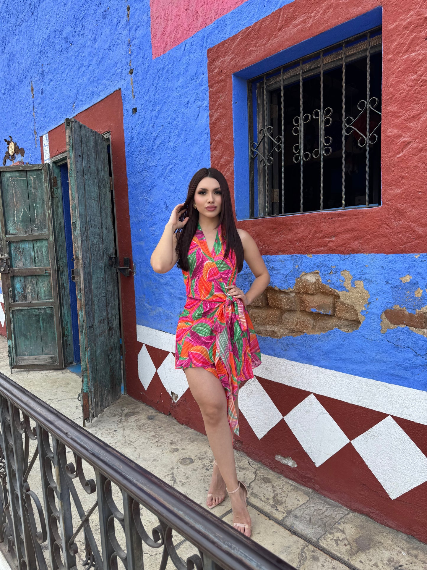 Valentina Dress Floral Fucsia
