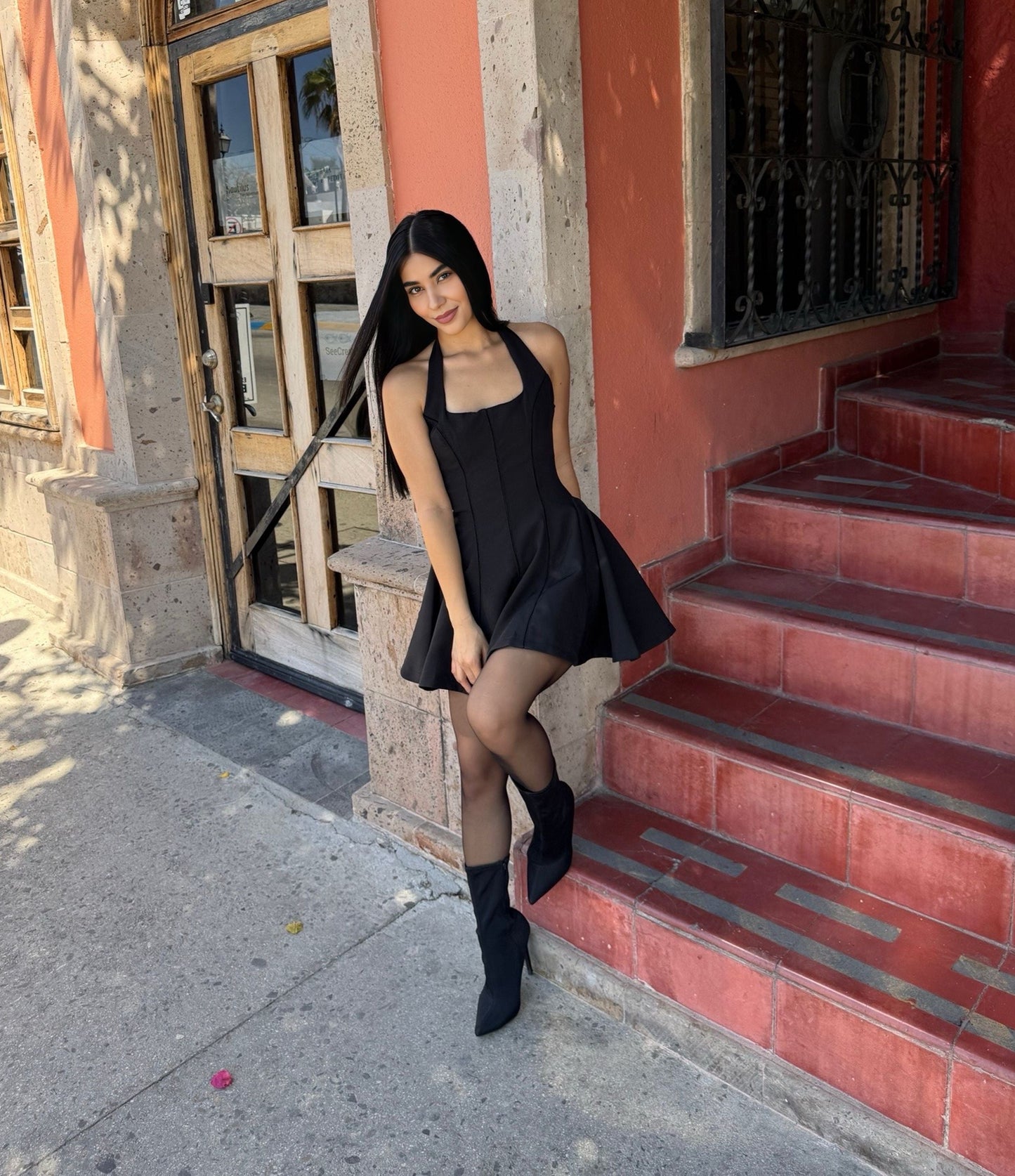 Leonor Dress Verde & Negro