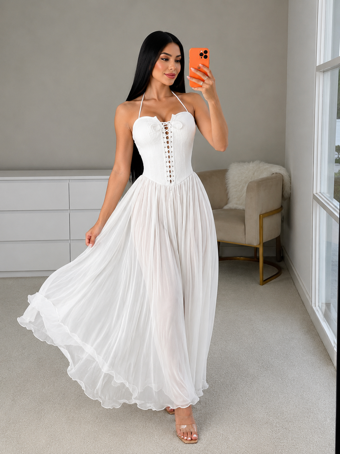 Daily Dress Blanco/Negro